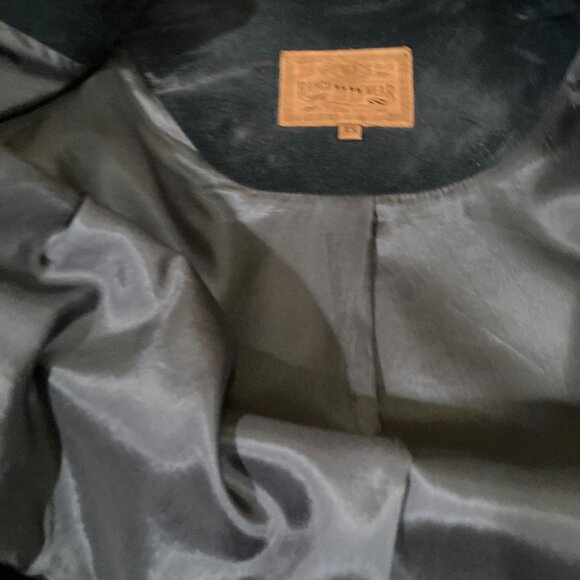 Vtg DOUBLE D RANCHWEAR Women's Pig Suede Leather Jacket Succotash Trim Studs XS - Picture 9 of 12